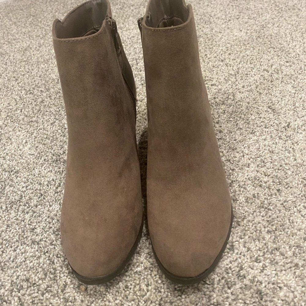 Tan booties